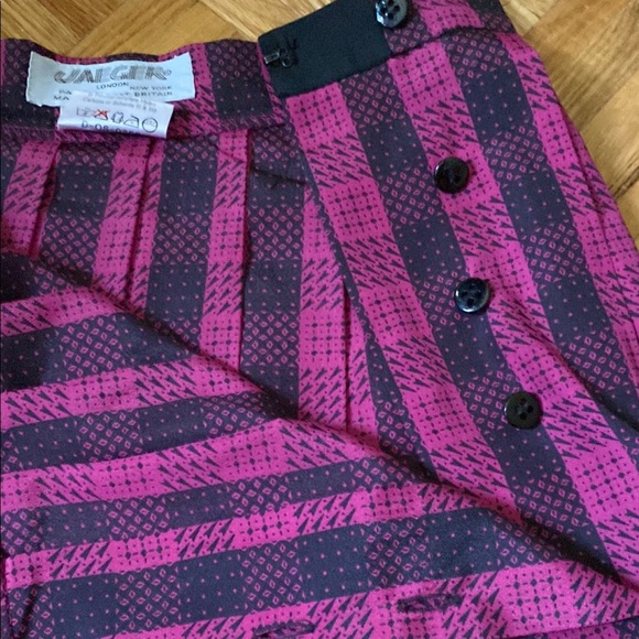 Vintage 70s midi high waist checkered midi pleated skirt - Picture 12 of 12